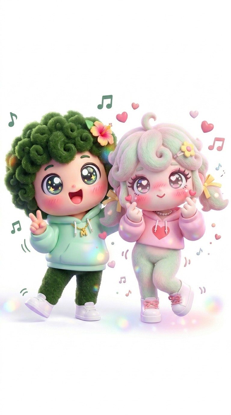MOZUKU FLOW キャラクター 2 体。