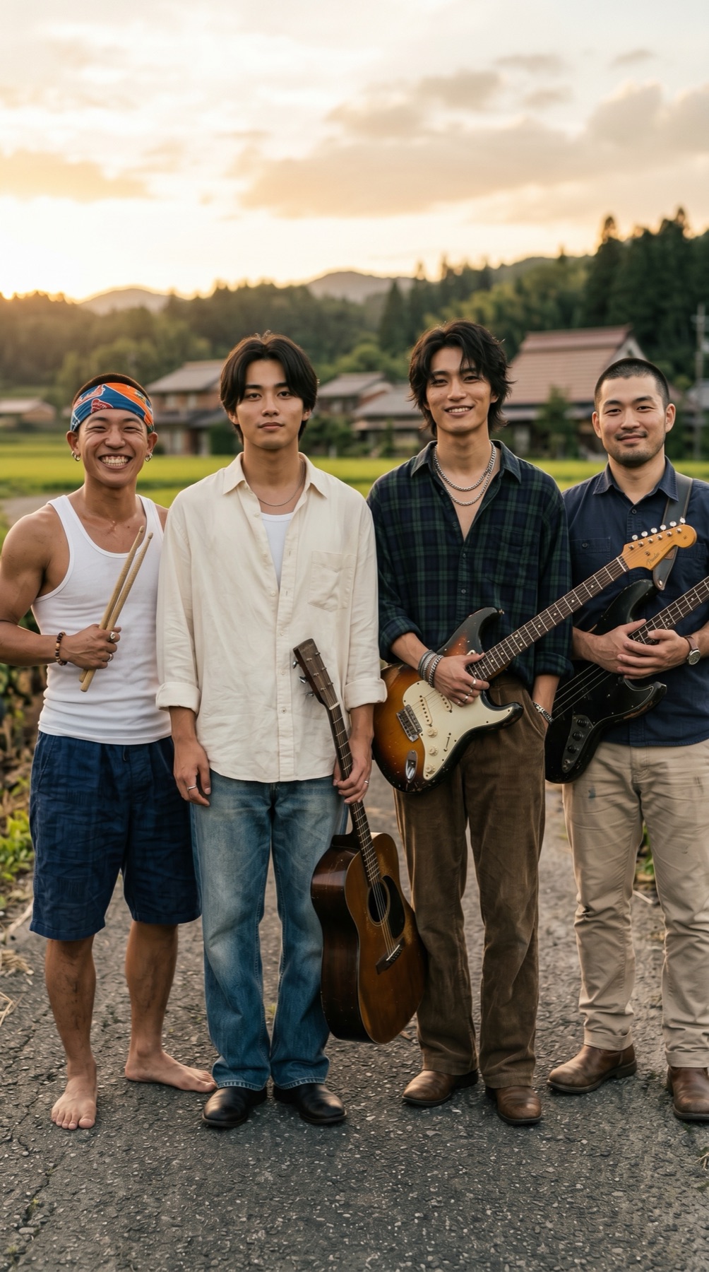 NORA の 4 人（生成AI でつくったバンドのメンバー）
