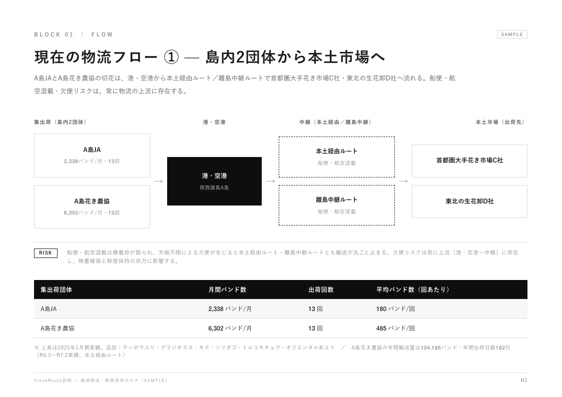診断カルテ サンプル 物流フロー