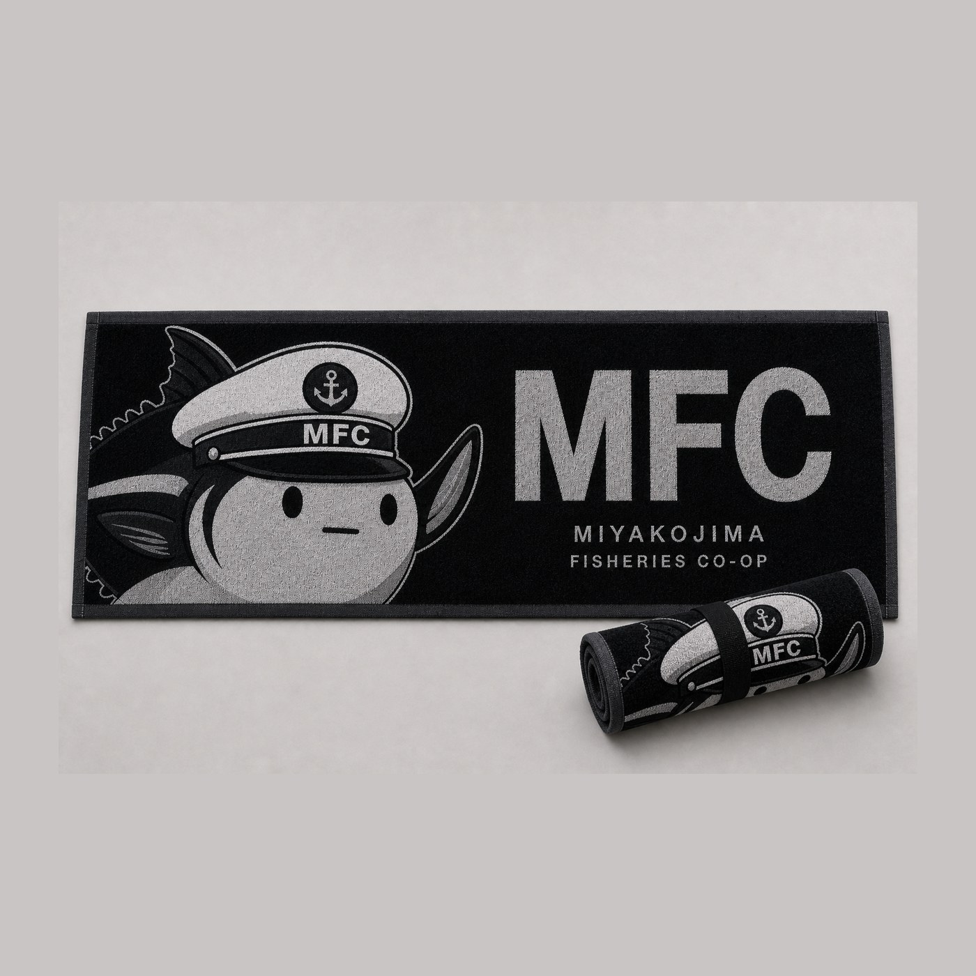 MFC タオル（ブラック・3サイズ・デザインイメージ）