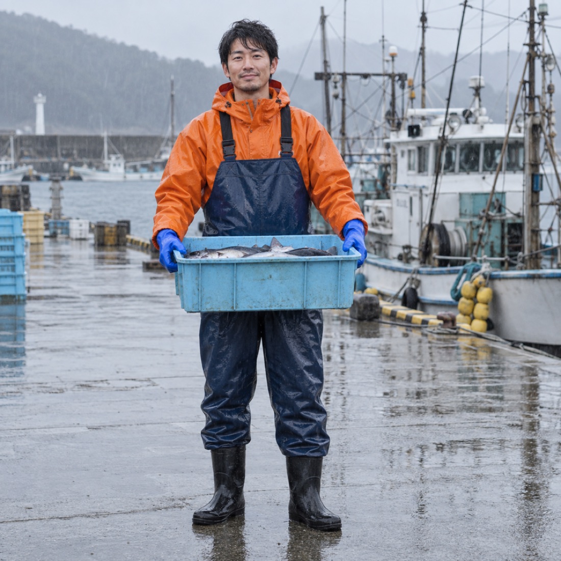 雨の現場